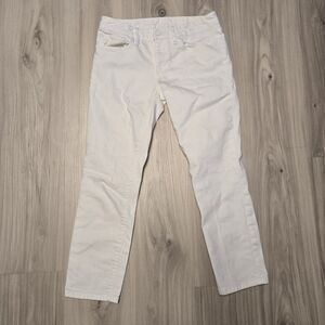 Tory Burch "Alexa Cropped Skinny" in white - 27 In